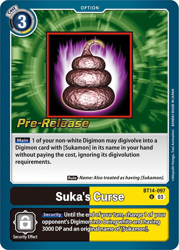 Suka's Curse [BT14-097] [Blast Ace Pre-Release Cards] | Total Play