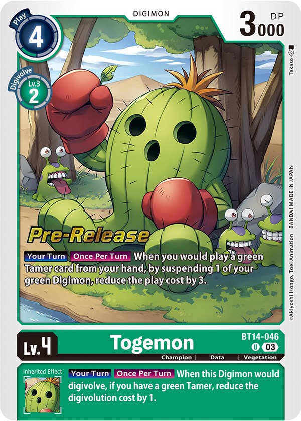 Togemon [BT14-046] [Blast Ace Pre-Release Cards] | Total Play