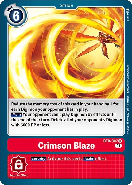 Crimson Blaze [BT8-097] [Revision Pack Cards] | Total Play