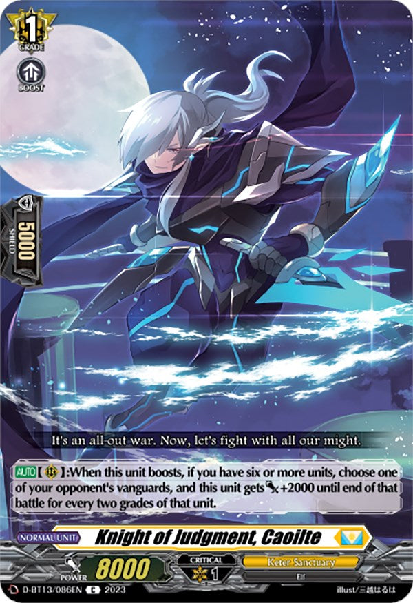 Knight of Judgment, Caoilte (D-BT13/086EN) [Flight of Chakrabarthi] | Total Play
