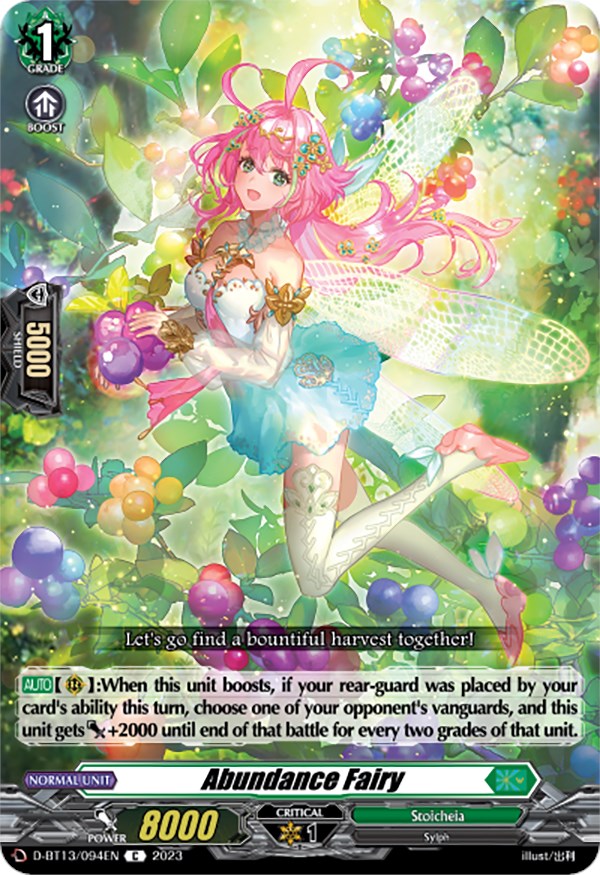 Abundance Fairy (D-BT13/094EN) [Flight of Chakrabarthi] | Total Play
