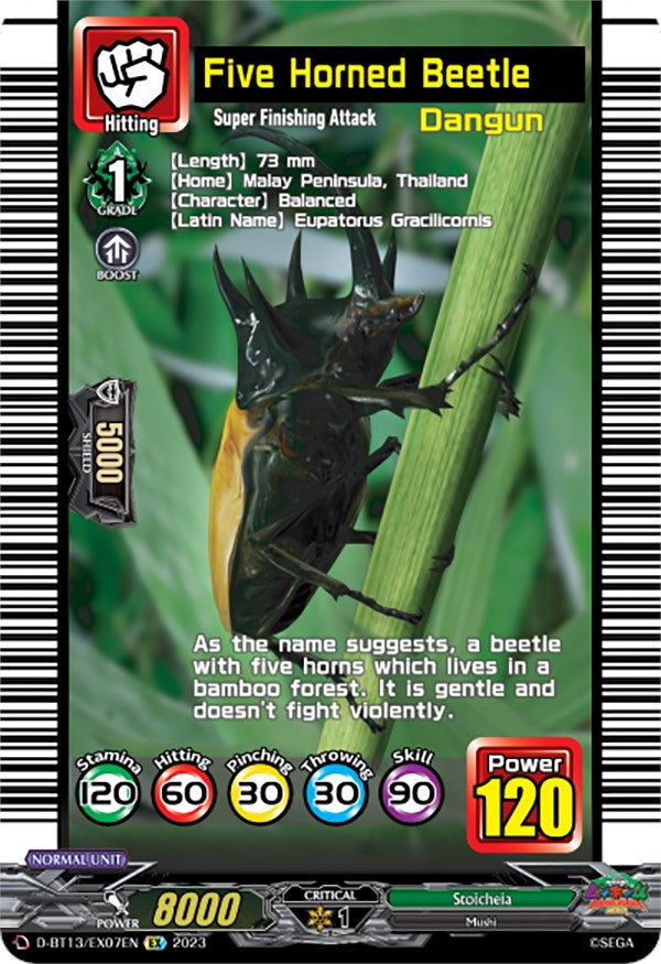 Five Horned Beetle (D-BT13/EX07EN) [Flight of Chakrabarthi] | Total Play