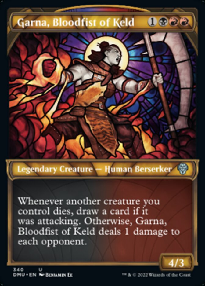 Garna, Bloodfist of Keld (Showcase Textured) [Dominaria United] | Total Play