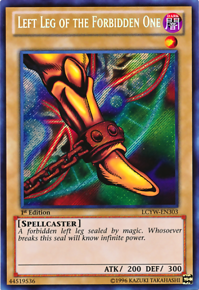 Left Leg of the Forbidden One [LCYW-EN303] Secret Rare | Total Play