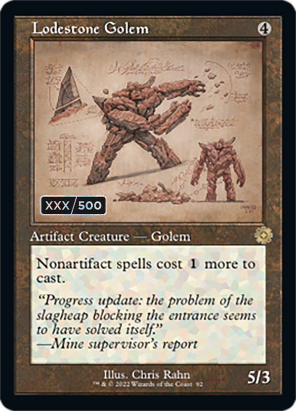 Lodestone Golem (Retro Schematic) (Serialized) [The Brothers' War Retro Artifacts] | Total Play