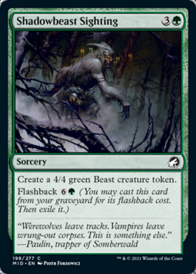 Shadowbeast Sighting [Innistrad: Midnight Hunt] | Total Play