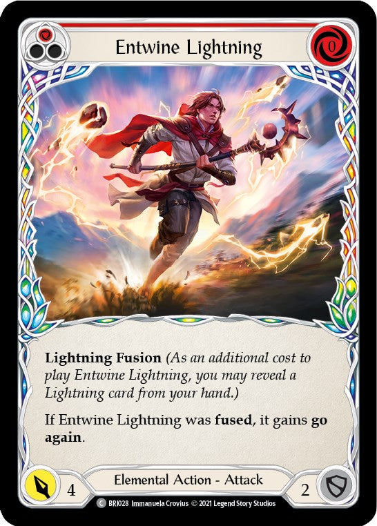 Entwine Lightning (Red) [BRI028] (Tales of Aria Briar Blitz Deck)  1st Edition Normal | Total Play