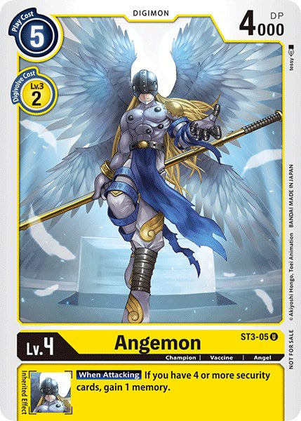 Angemon [ST3-05] (Official Tournament Pack Vol.3) [Starter Deck: Heaven's Yellow Promos] | Total Play