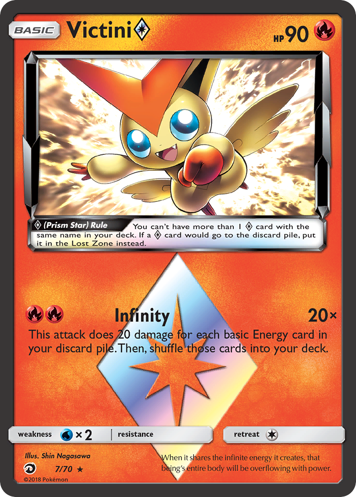 Victini (7/70) (Prism Star) [Sun & Moon: Dragon Majesty] | Total Play