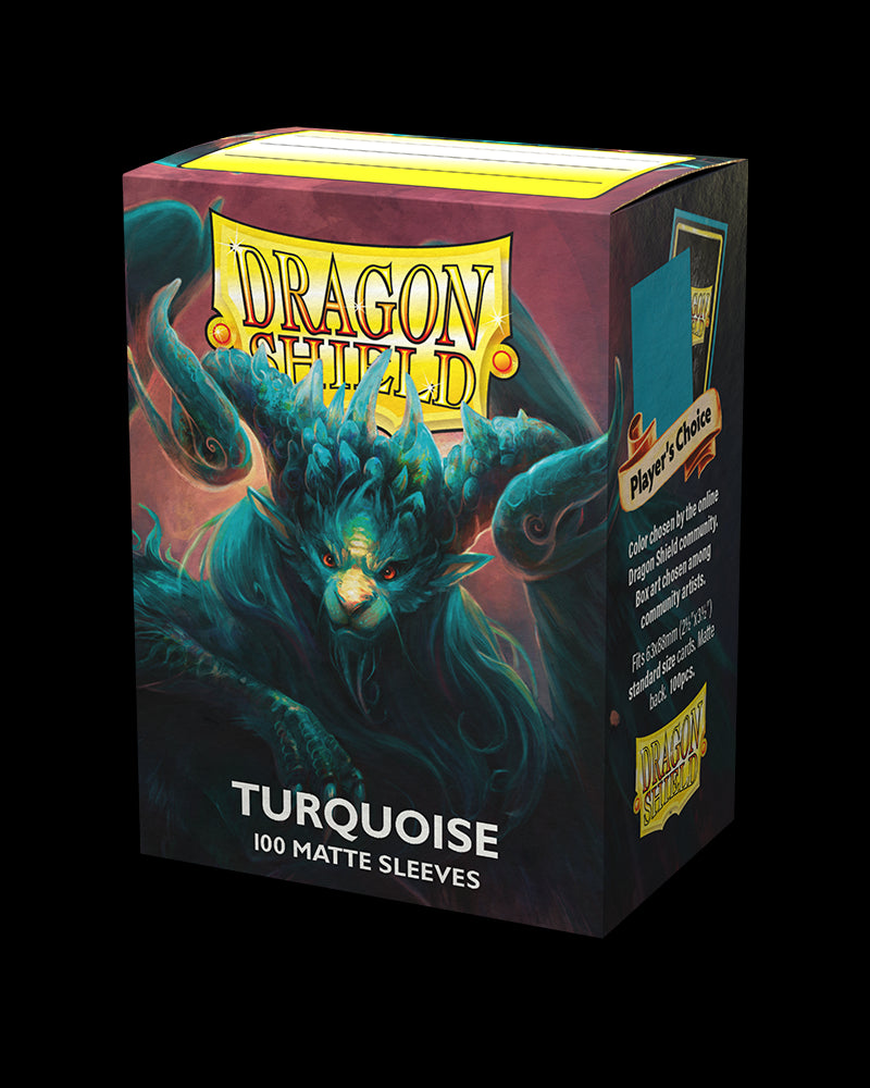 Dragon Shield: Standard 100ct Sleeves - Turquoise (Matte) | Total Play