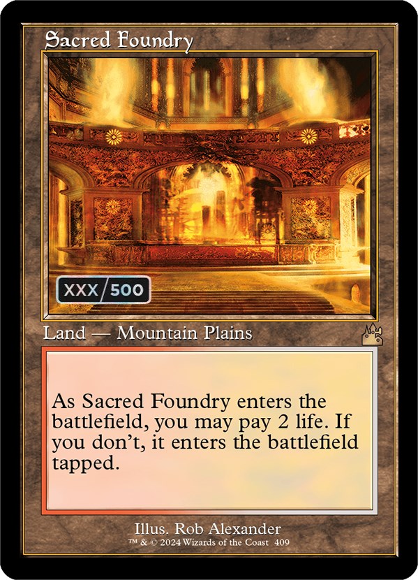 Sacred Foundry (Retro) (Serialized) [Ravnica Remastered] | Total Play