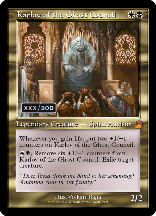 Karlov of the Ghost Council (Retro) (Serialized) [Ravnica Remastered] | Total Play