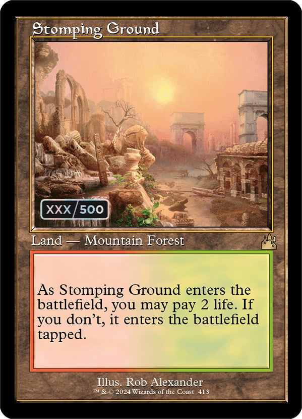 Stomping Ground (Retro) (Serialized) [Ravnica Remastered] | Total Play