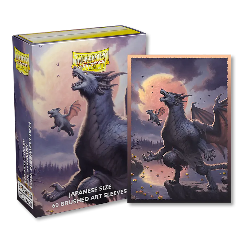 Dragon Shield: Japanese Size 60ct Brushed Art Sleeves - Halloween (2023) | Total Play