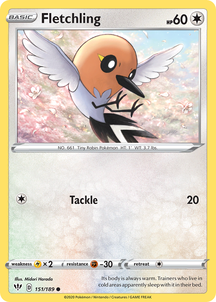 Fletchling (151/189) [Sword & Shield: Darkness Ablaze] | Total Play