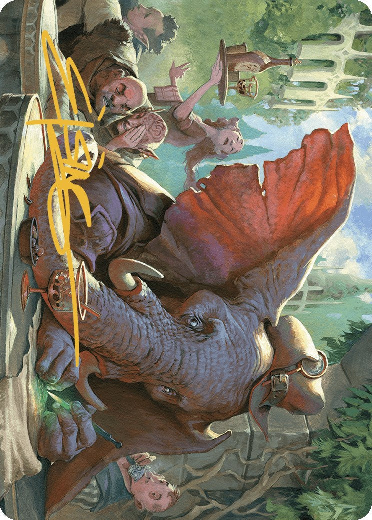 Loxodon Eavesdropper Art Card (Gold-Stamped Signature) [Murders at Karlov Manor Art Series] | Total Play