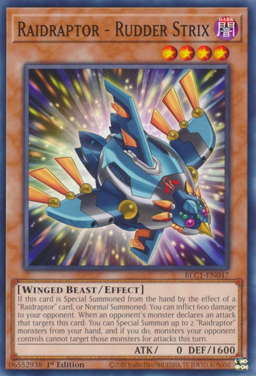 Raidraptor - Rudder Strix [BLC1-EN047] Common | Total Play