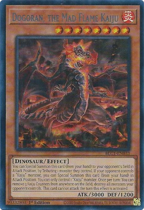 Dogoran, the Mad Flame Kaiju (Silver) [BLC1-EN033] Ultra Rare | Total Play