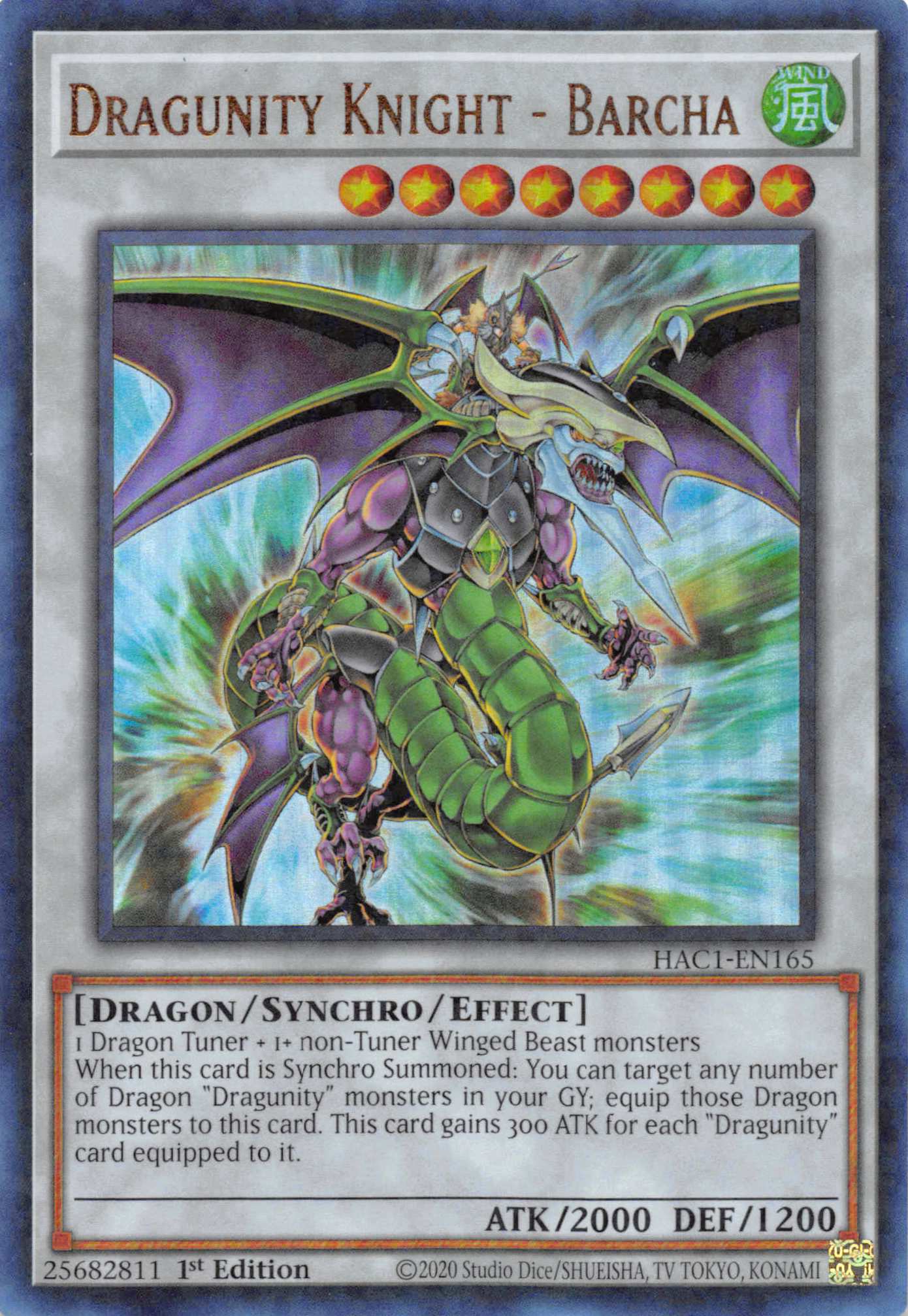 Dragunity Knight - Barcha (Duel Terminal) [HAC1-EN165] Parallel Rare | Total Play