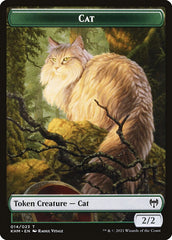 Human Warrior // Cat Double-Sided Token [Kaldheim Tokens] | Total Play