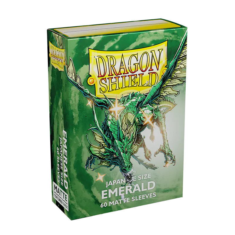 Dragon Shield: Japanese Size 60ct Sleeves - Emerald (Matte) | Total Play