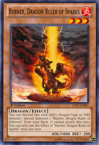 Burner, Dragon Ruler of Sparks [LTGY-EN097] Common | Total Play