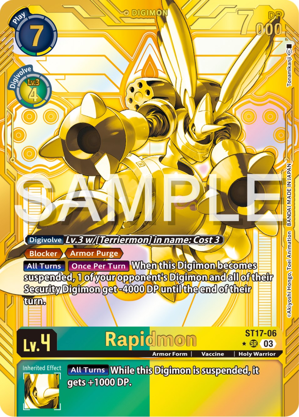 Rapidmon [ST17-06] (Gold) [Starter Deck: Double Typhoon Advanced Deck Set] | Total Play