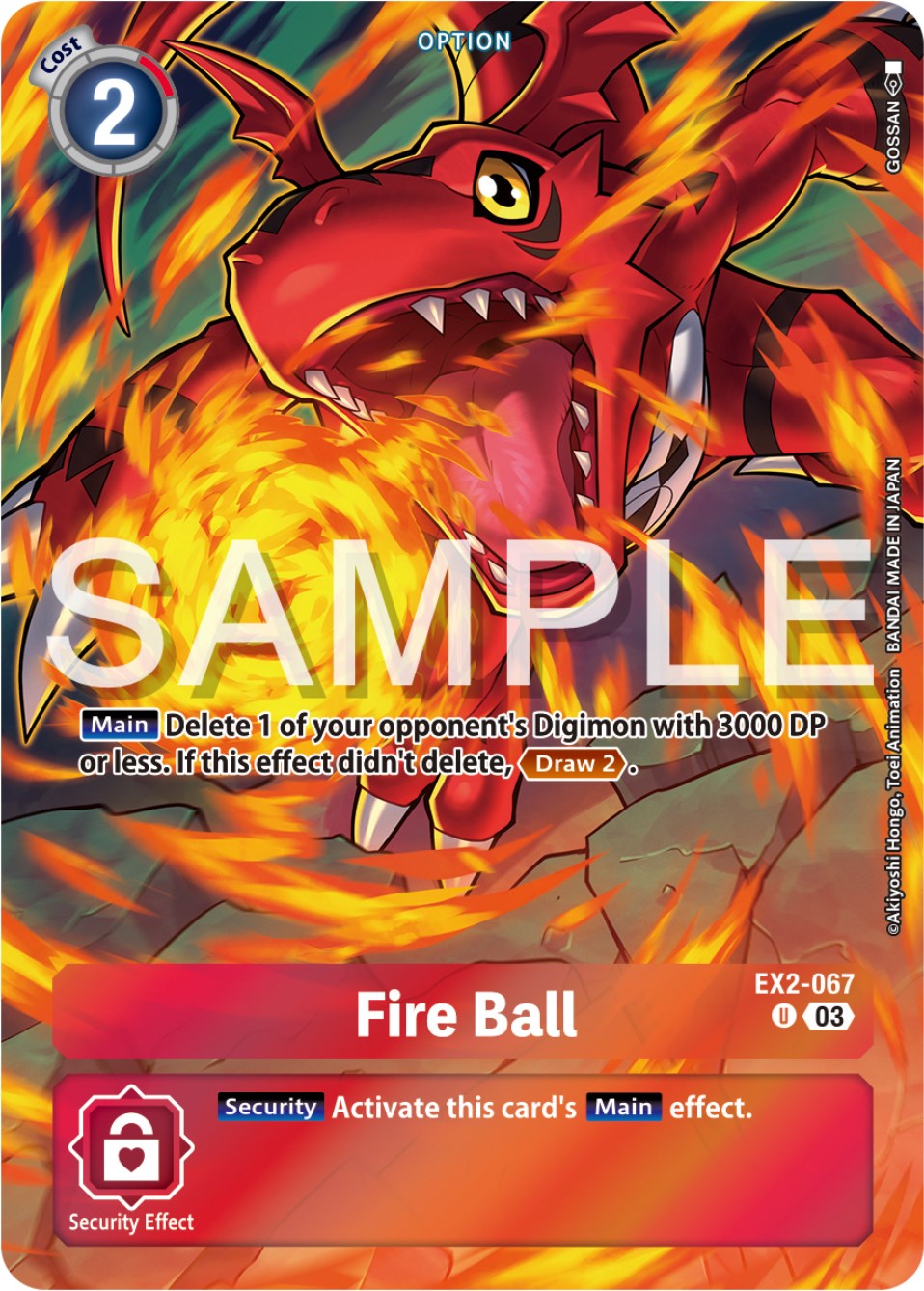 Fire Ball [EX2-067] (Reprint) [Starter Deck: Double Typhoon Advanced Deck Set] | Total Play