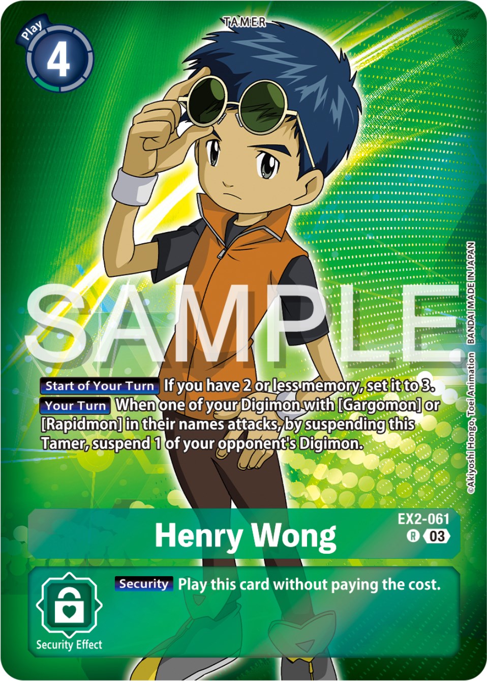 Henry Wong [EX2-061] (Reprint) [Starter Deck: Double Typhoon Advanced Deck Set] | Total Play