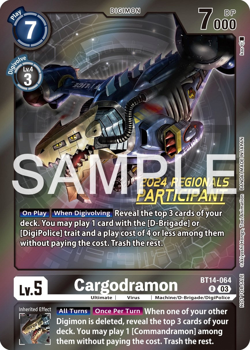 Cargodramon [BT14-064] (2024 Regionals Participant) [Blast Ace Promos] | Total Play