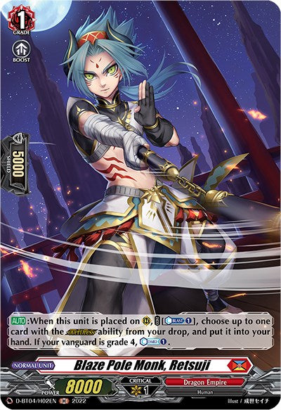 Blaze Pole Monk, Retsuji (D-BT04/H02EN) [Awakening of Chakrabarthi] | Total Play