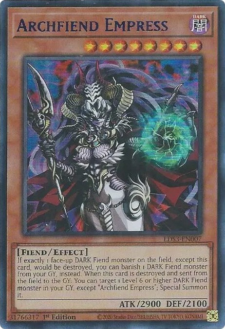 Archfiend Empress (Blue) [LDS3-EN007] Ultra Rare | Total Play