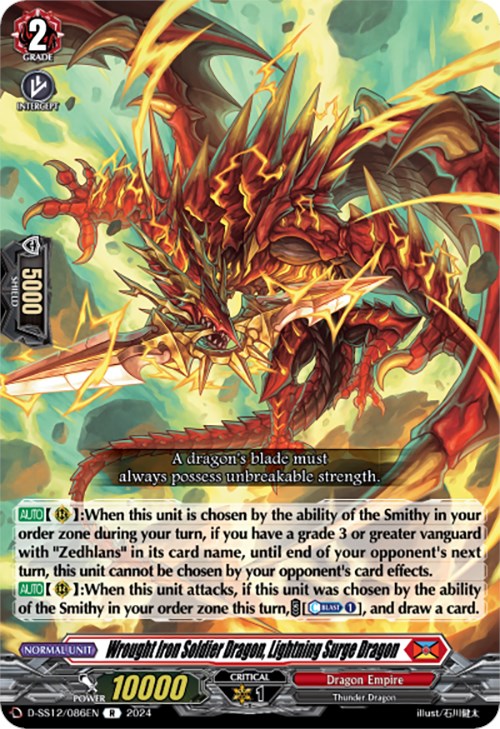 Wrought Iron Soldier Dragon, Lightning Surge Dragon (D-SS12/086EN) [Triple Drive] | Total Play