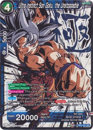 Ultra Instinct Son Goku, the Unstoppable (Alternate Art) (DB1-021) [Special Anniversary Set 2020] | Total Play