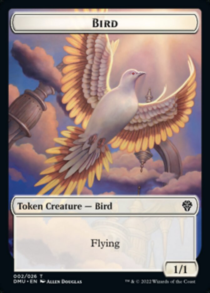 Bird (002) // Wurm Double-Sided Token [Dominaria United Tokens] | Total Play