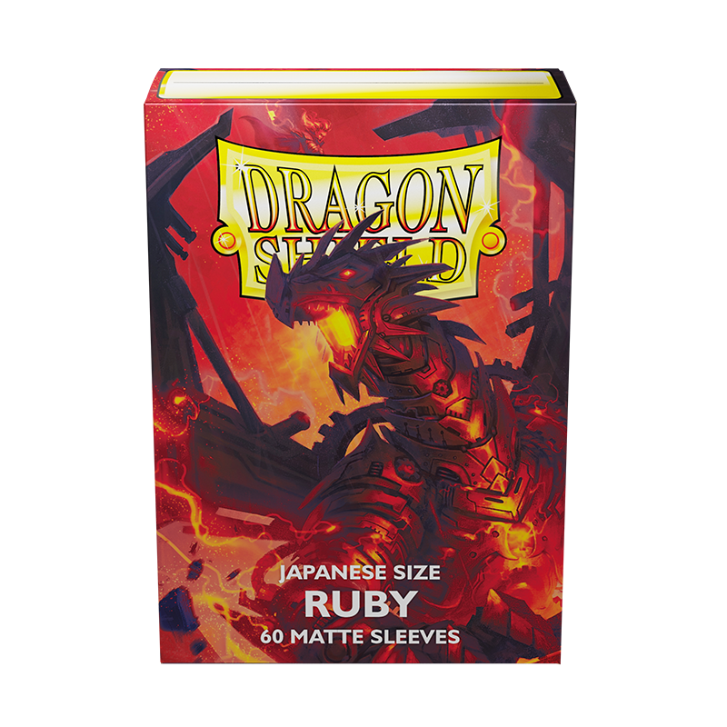 Dragon Shield: Japanese Size 60ct Sleeves - Ruby (Matte) | Total Play