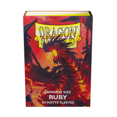 Dragon Shield: Japanese Size 60ct Sleeves - Ruby (Matte) | Total Play