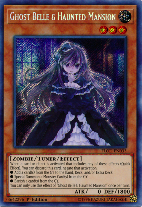 Ghost Belle & Haunted Mansion [FLOD-EN033] Secret Rare | Total Play