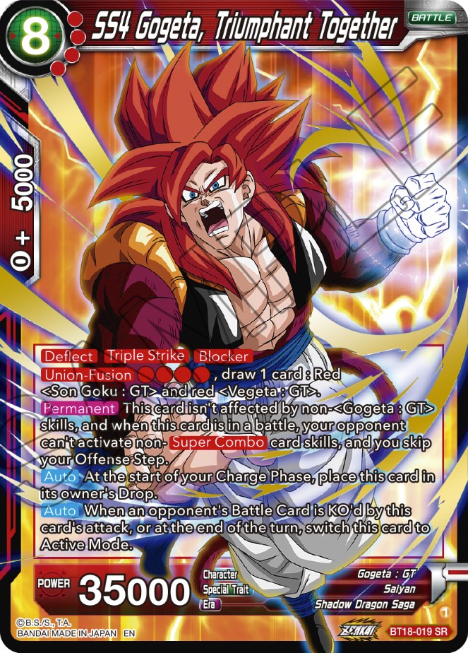 SS4 Gogeta, Triumphant Together (BT18-019) [Dawn of the Z-Legends] | Total Play
