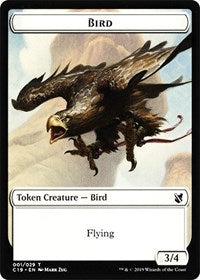 Bird (001) // Sculpture Double-Sided Token [Commander 2019 Tokens] | Total Play