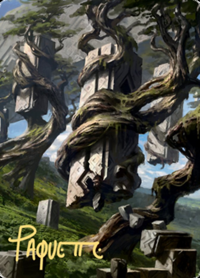 Forest 2 Art Card (Gold-Stamped Signature) [Zendikar Rising Art Series] | Total Play