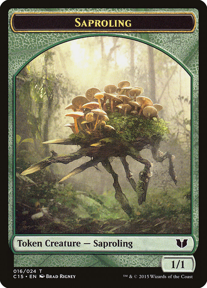 Saproling // Spider Double-Sided Token [Commander 2015 Tokens] | Total Play