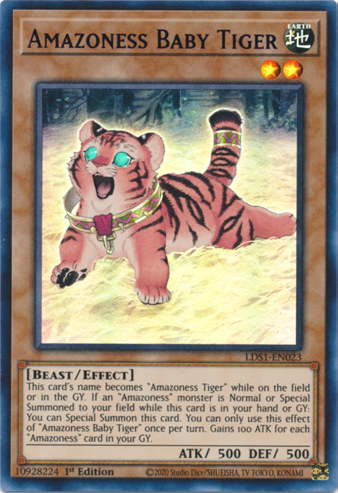 Amazoness Baby Tiger (Blue) [LDS1-EN023] Ultra Rare | Total Play