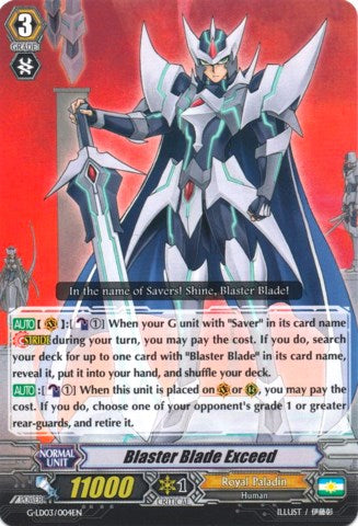Blaster Blade Exceed (G-LD03/004EN) [G-Legend Deck Vol.3: The Blaster] | Total Play