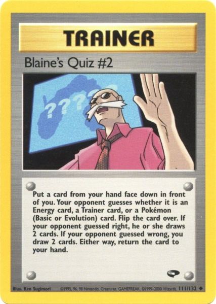 Blaine's Quiz #2 (111/132) [Gym Challenge Unlimited] | Total Play