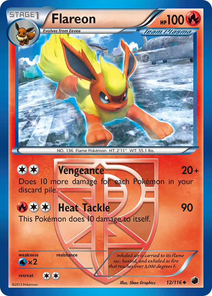 Flareon (12/116) [Black & White: Plasma Freeze] | Total Play