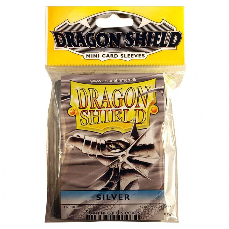 Dragon Shield: Japanese Size 50ct Sleeves - Silver (Classic) | Total Play