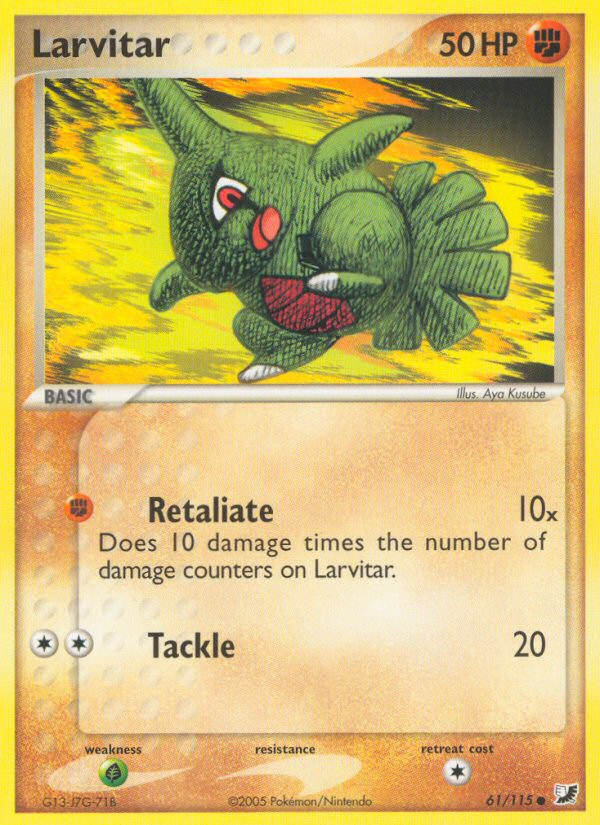 Larvitar (61/115) [EX: Unseen Forces] | Total Play