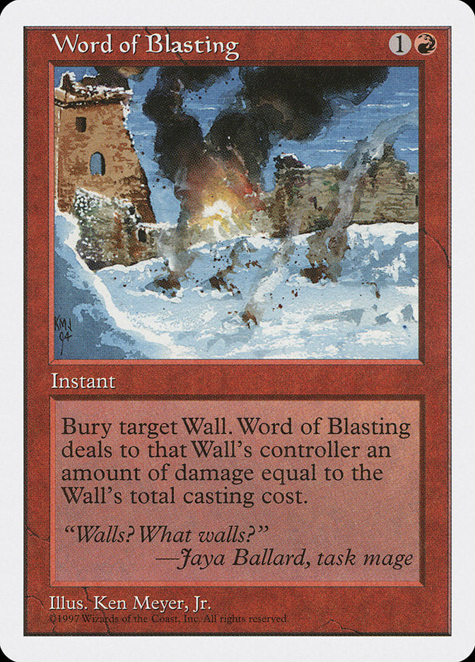 Word of Blasting [Fifth Edition] | Total Play