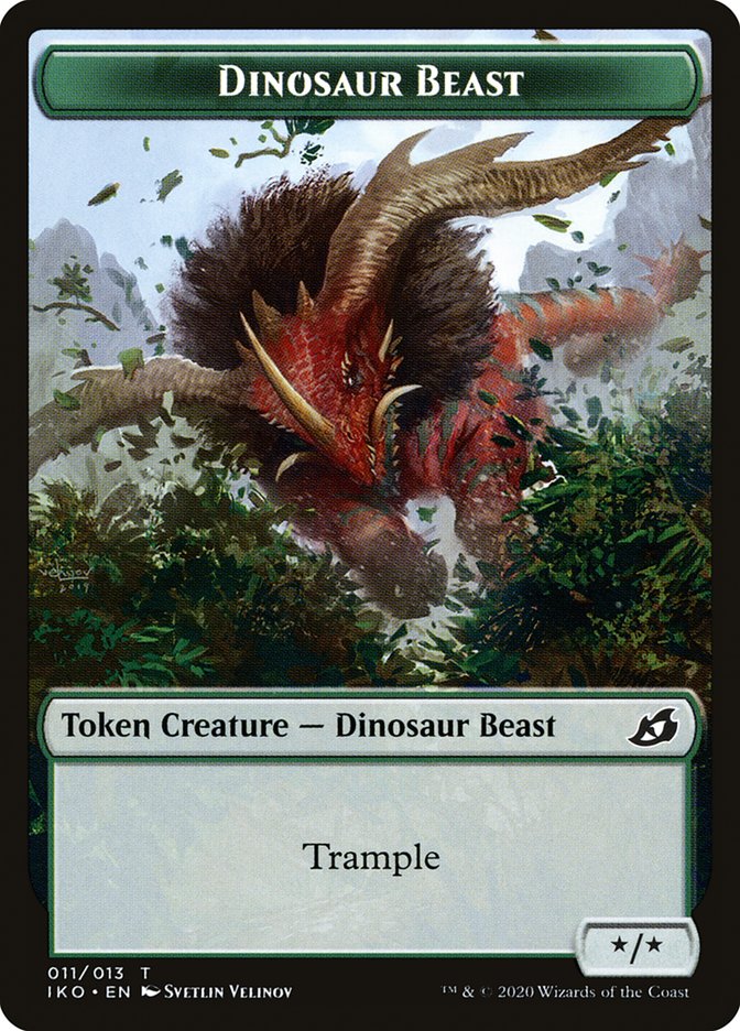 Dinosaur Beast Token [Ikoria: Lair of Behemoths Tokens] | Total Play
